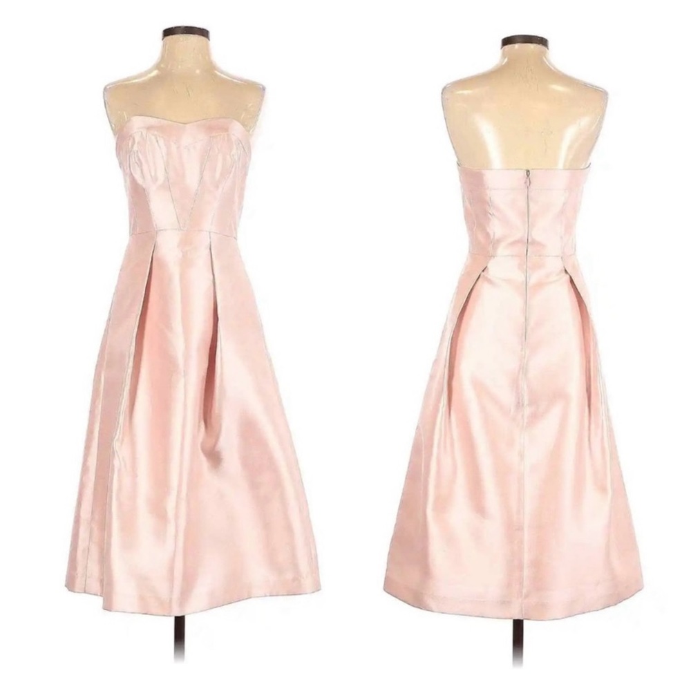 🆕 Shoshanna Strapless Pink Antoinette Cocktail Midi Dress / Size: 0 NWOT